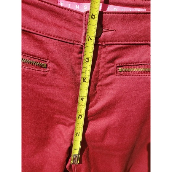 Tinsel Town Denim Couture Pants Teens Sz 5 Red Berry Jeans Skinny Tapered Cotton - Picture 6 of 14